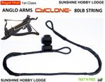Crossbow String 80lb Pistol Xbow String & End Caps Fits Anglo Arms Cyclone Bow
