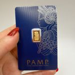 Pamp 1 Gram 9999 Fine Gold Lady Fortuna Bar In Assay Card