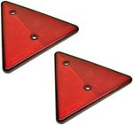 BITS4REASONS X 2 RED REFLECTOR REFLECTIVE TRIANGLE CARAVANS/TRAILER BOARDS