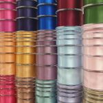 250 OPTIONS Beautiful Double Sided Satin Ribbon 3mm-50mm Wide Plain Cut Per 1M