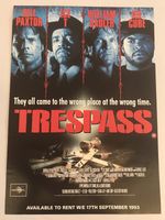 Trespass. Bill Paxton. Ice T. Ice Cube. . Original UK Video Shop Poster.