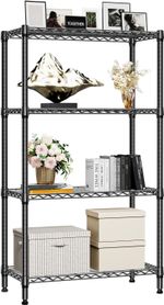 MZG Shelf Heavy Duty Garage Shelving Wire Storage Rack 4 Tier Shelf Adjustable