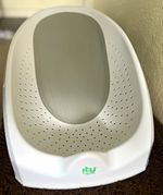 Itzy Ritzy Baby Bath Seat Support Insert, White/Grey Bath Seat Support