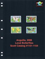 $6.75 Scott Value - 2006 ANGUILLA Butterflies Caribbean Wildlife CV MNH NH UMM