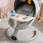Electric Baby Swing Infant Cradle Bouncer Rocker Chair Music Remote Bluetooth UK