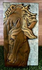 Panno panel bas-relief nice horse's head Concrete Plaque Molds DECOR WALL D30
