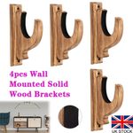 4Pcs Solid Wood Wall Mounted Gun Storage Rack Sets, Sword and Bow Holder UK