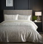 Metallic Soft Velvet Duvet Cover Easy Care Quilt Bedding Linen Set Double Oyster