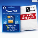 O2 SIM CARD Classic 02 PAY AS YOU GO STANDARD & MICRO NANO SIM CARD SEALED NEW