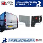 Van Security Shield For Vauxhall Vivaro 2014-2019 Rear Barn Door Brushed