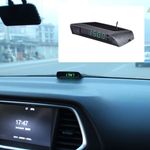 LED Digital Solar Powered Car Clock Thermometer Time Display With Night Light