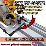 ADAPTER circular saw Dewalt DCS570 cut base skid plate EVOLUTION  guide track