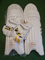 ARKS : High End Premium Cricket Batting Pads & English Pittard Gloves : L-Men's 