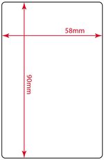 Bizerba labels 58  x 90  plain white thermal x 12 rolls x 500 [6000 ] £48