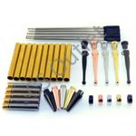 FANCY Slimline Pen Kits Woodturning X 5 off - Various Finishes- NO BUYER FEES
