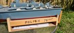 model ship polish navy radio control hand made  model boat  with controler 