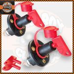 TWIN PACK Battery Cut Off Kill Switch Master Isolator Heavy Duty 180 Amp 12v 24v