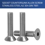 M5 X 20MM COUNTERSUNK BOLTS ALLEN KEY SOCKET SCREWS STAINLESS STEEL DIN 7991