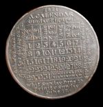 1821 Birmingham Kempson & Son Calendar Medallion Coin Vf GB UK