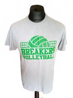 Breakers Volleyball Printed Grey T-Shirt - Medium