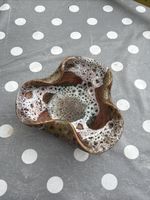Ceramic trinket dish, ashtray, Fat Lava glaze / Mid Century / Vintage 60s-70s