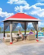 4x4m Heavy Duty Pop-up Gazebo Marquee Height Adjustable Party Tent w/ Carry Bag