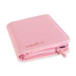 VaultX - 4-Pocket Exo-Tec® Zip Binder / Card Case - Just Pink