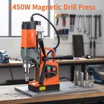 1450W Magnetic Drill Press 12500N Mag Drill Machine Portable 850rpm w/11 Bits UK