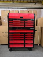 US PRO TOOL CHEST CABINET BOX SPECIAL EDITION! RED BLACK SOFT CLOSE DRAWERS 42"