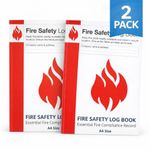 Fire Safety Log Book A4 Workplace Fire Precautions Maintenance Record Book- 2PK