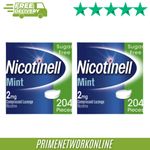 2x - Nicotinell Lozenge 2mg Mint – 204 Pieces (PACK OF 2) 100% ORIGINAL ⭐⭐⭐⭐⭐