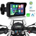5" Waterproof Motorcycle Navigator Portable Screen Wireless CarPlay Android Auto