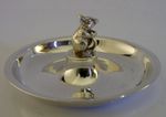 BRIAN LESLIE FULLER STERLING SILVER DISH GLIS GLIS DORMOUSE 1984 ANIMAL