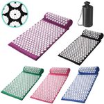 Acupressure Mat with Pillow Acupuncture Pin Massage Set Neck Pain Relief