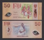 UNC Fiji $50 Fifty Dollars 2026 AA Prefix Flora & Fauna Polymer Series