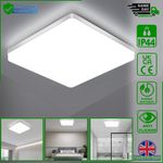 48W LED Square Ceiling Light 6500K Cool White IP44 Waterproof Lamp - 5400LM