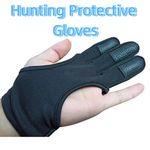 1Pc Archery Gloves Leather Three Finger Protector Bow Shooting Hunting Glove for