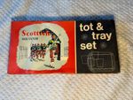 Vintage 1950s/60s Scottish Souvenir Tot & Tray Set Boxed Complete 6 Shot Glasses