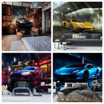 New 3D Sports car Wallpaper Bedroom Living room Wallpaper Wall Mural Background