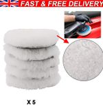 5pcs Wool Buffing Pads 6 inch Polishing Pad Polishing Buffing Pad Hook and Loop