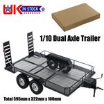 RC Crawler Trailer 1/10 Kit For Traxxas TRX4 AXI03007 SCX10 90046 Dual Axle