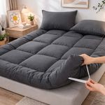 Mattress Topper 10cm Thick 1000GSM Microfibre Single 4ft Double King Super King