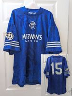 Match Worn Rangers Home Football Shirt 1994/96. Champions League. #15. Mens XL.