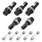 5pcs Panel Mounted Fuse Holders 250V 125V 15A 5pcs Fast-Blow Glass Fuses