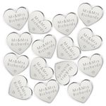 Personalised Heart Tokens Mr Mrs Wedding Favours for Guests Wedding Decoration