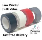 Duct Gaffer Heavy Duty Waterproof Cloth Tape 50mm x 50m Silver Black White Red