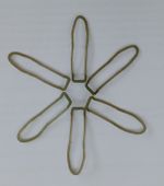 x 6 Original Timpo GOLD plastic British Horse Guards Officer's Horse reins 1970s