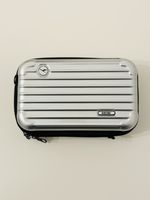 Rimowa Lufthansa First Class Travel Amenity Kit Hard Case Toiletry Bag Silver