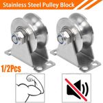 Groove Wheel Pulley Stainless Pulley Block Single Pulley Block U Type Lifting UK