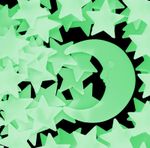 50 Glow In The Dark Stars and Moon Plastic Shapes for Ceilings & Walls Bedroom 